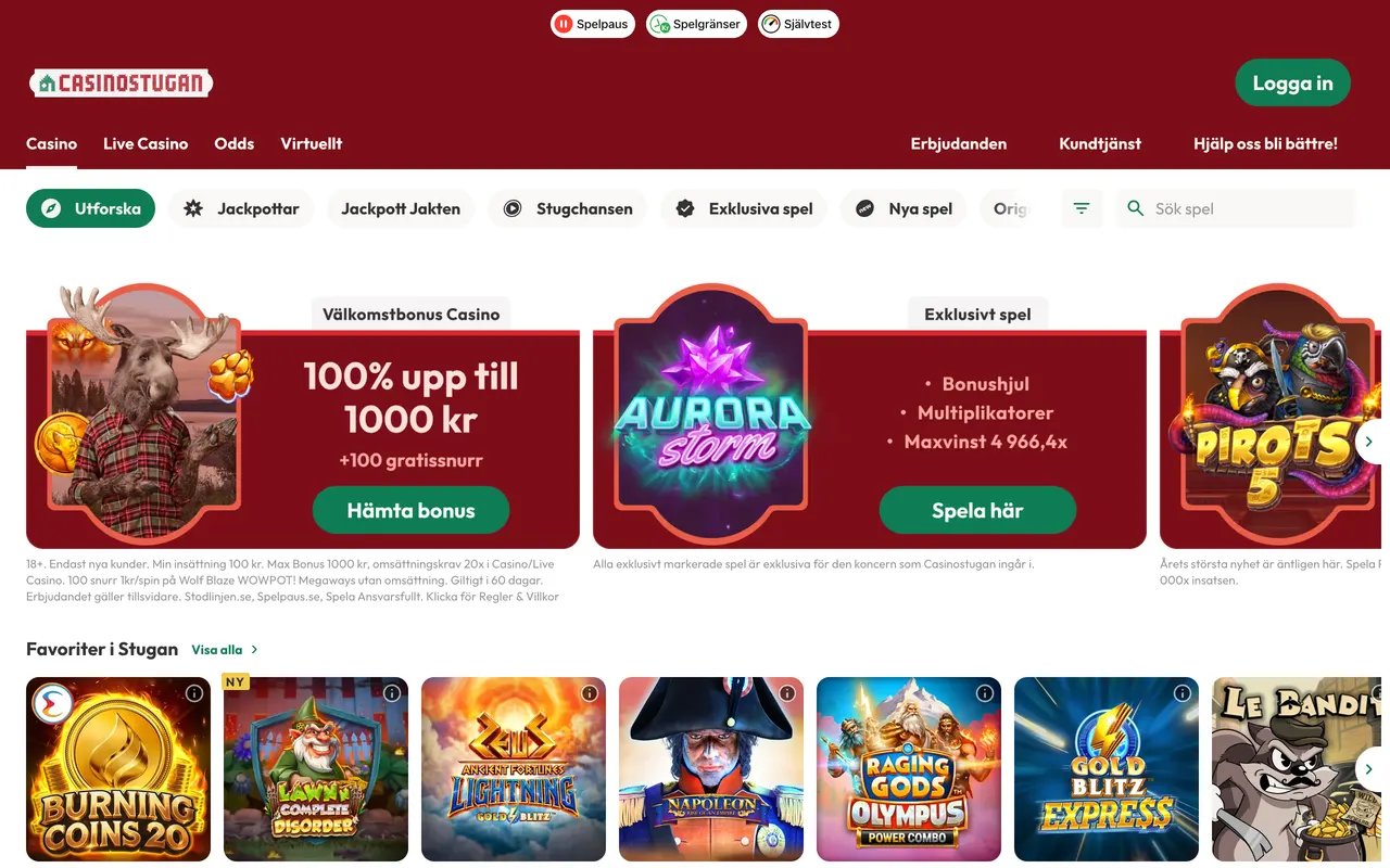 Casinolobbyn hos Casinostugan
