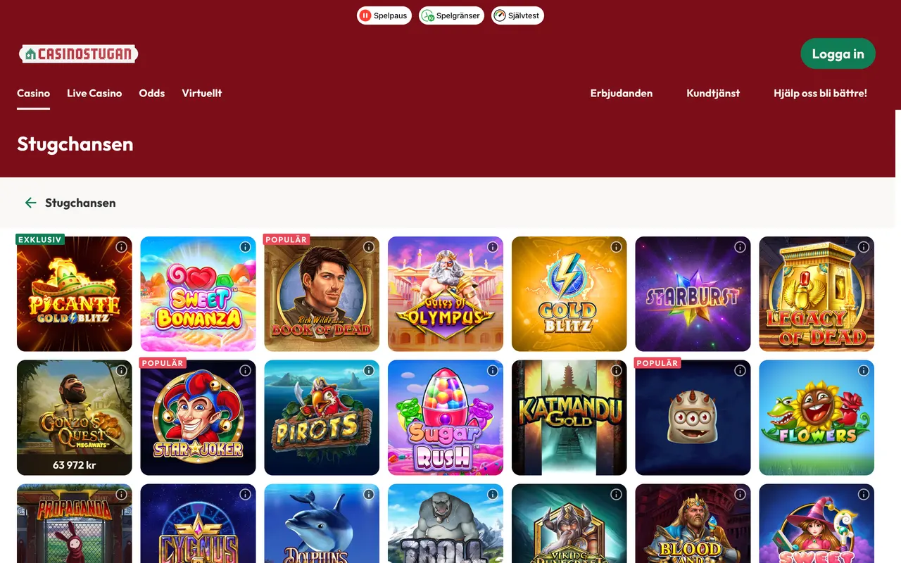 Stugchansen hos Casinostugan