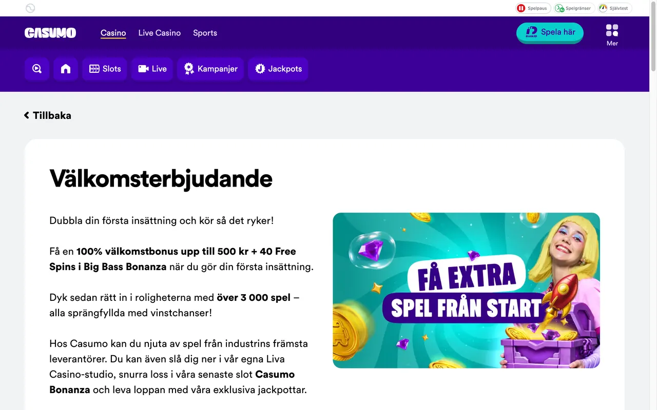 Casumos välkomsterbjudande