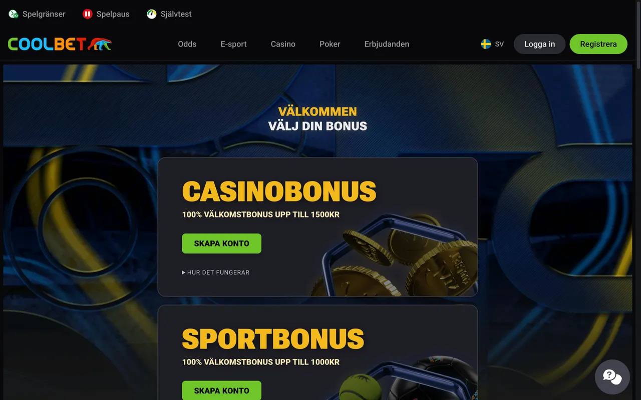 Bonusvalet hos Coolbet