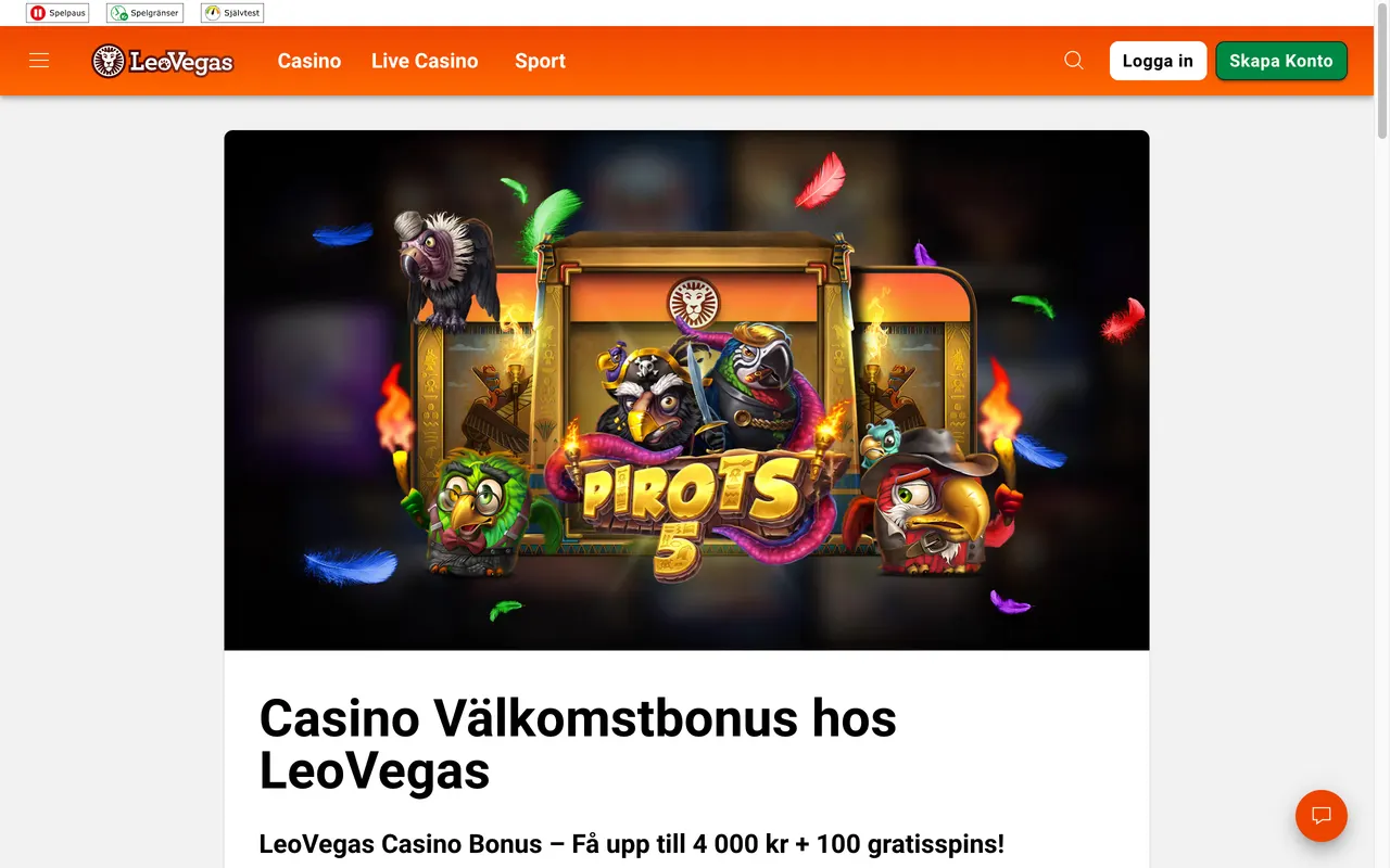 LeoVegas bonussida