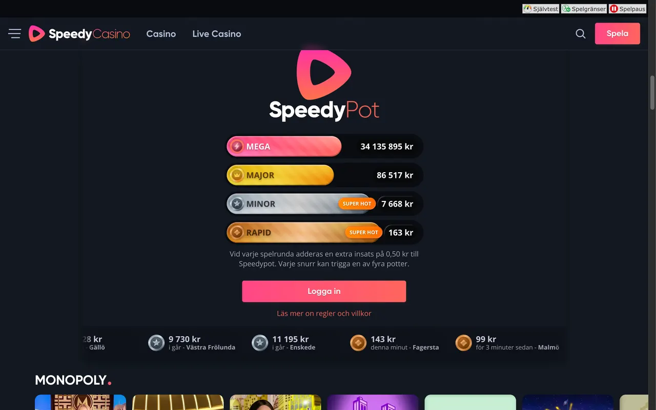 Speedypot hos Speedy Casino